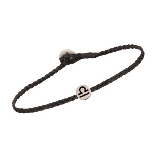 Βραχιόλι κορδόνι ασημένιο Ζώδιο Ζυγός