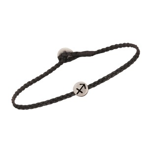 Βραχιόλι κορδόνι ασημένιο Ζώδιο Τοξότης