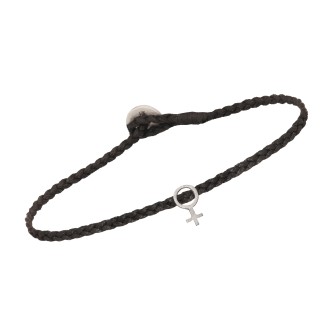 Βραχιόλι κορδόνι ασημένιο Σύμβολο Γυναίκας