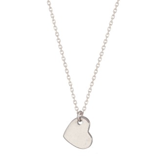 Ασημένιο επιπλατινωμένο κολιέ Καρδιά