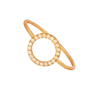 Ασημένιο επίχρυσο δαχτυλίδι Κύκλος