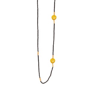 Ατσάλινο κολιέ Πέτρες Νεφρίτη Κρύσταλλα