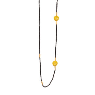 Ατσάλινο κολιέ Πέτρες Νεφρίτη Κρύσταλλα