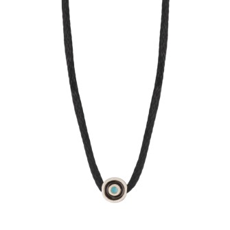 Κολιέ κορδόνι ασημένιο Μάτι