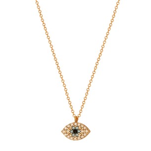 Γυναικείο χρυσό 14k κολιέ Αλυσίδα Μάτι