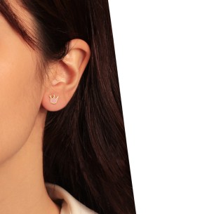 Παιδικά χρυσά 9k σκουλαρίκια Κορώνες