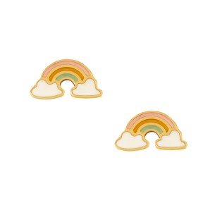 Παιδικά χρυσά 9k σκουλαρίκια Ουράνιο Τόξο