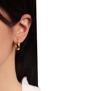 Ασημένια επίχρυσα σκουλαρίκια Κρίκοι 17.00mm