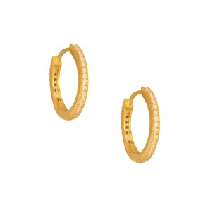 Ασημένια σκουλαρίκια tennis huggies Κρίκοι 15.00mm