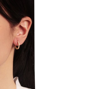 Ασημένια σκουλαρίκια tennis huggies Κρίκοι 15.00mm