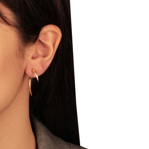 Ασημένια επίχρυσα σκουλαρίκια Κέρατα