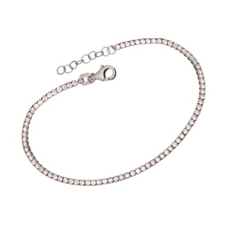 Ασημένιο επιπλατινωμένο βραχιόλι Tennis Ριβιέρα