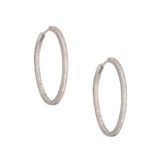 Ασημένια σκουλαρίκια tennis huggies Κρίκοι