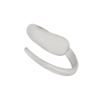 Ασημένιο επιπλατινωμένο δαχτυλίδι Καμπύλη