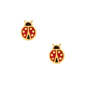 Παιδικά χρυσά 9k σκουλαρίκια Πασχαλίτσες