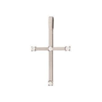 Λευκόχρυσος 14k Γυναικείος Σταυρός