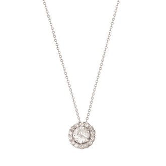 Γυναικείο λευκόχρυσο 14k κολιέ Ροζέττα