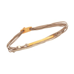 Βραχιόλι κορδόνια ασημένια επίχρυση Μπάρα