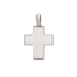 Λευκόχρυσος 14k Ανδρικός Σταυρός