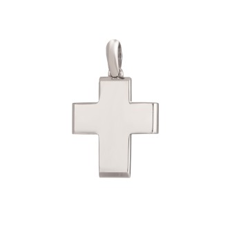 Λευκόχρυσος 14k Ανδρικός Σταυρός