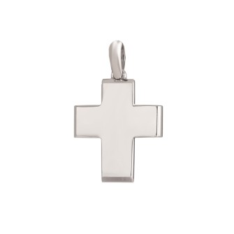 Λευκόχρυσος 14k Ανδρικός Σταυρός