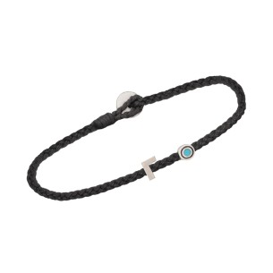 Βραχιόλι κορδόνι ασημένιο Μονόγραμμα Γ και Μάτι