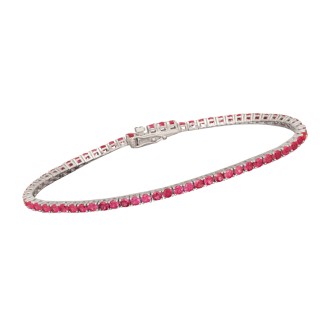 Ασημένιο επιπλατινωμένο βραχιόλι Tennis Ριβιέρα