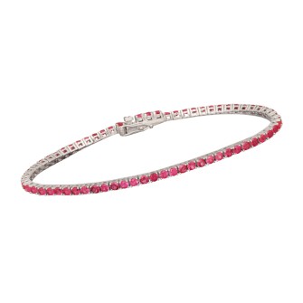 Ασημένιο επιπλατινωμένο βραχιόλι Tennis Ριβιέρα