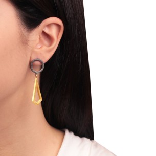 Ορειχάλκινα σκουλαρίκια Κύκλοι Τρίγωνα