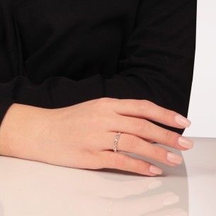 Ασημένιο επίπλατινωμένο δαχτυλίδι Βέρα Μάτια