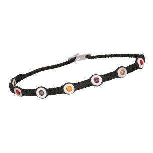 Βραχιόλι κορδόνια ασημένιοι Κύκλοι