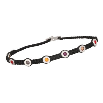 Βραχιόλι κορδόνια ασημένιοι Κύκλοι