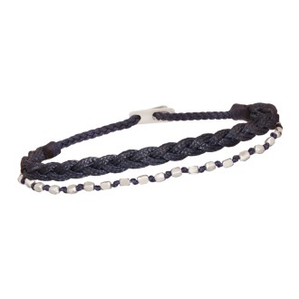 Βραχιόλι κορδόνια ασημένιες Μπίλιες