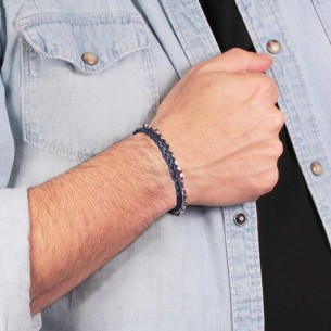 Βραχιόλι κορδόνια ασημένιες Μπίλιες