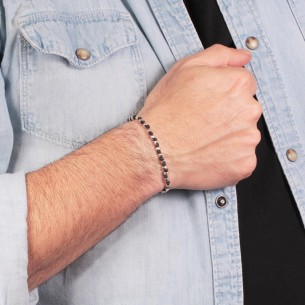 Βραχιόλι κορδόνια ασημένιες Μπίλιες