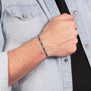 Βραχιόλι κορδόνι ασημένιοι Κύβοι