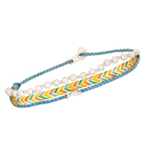 Βραχιόλι κορδόνια ασημένιο Ψάρι Κοράλλια