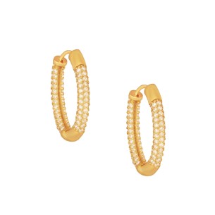 Ασημένια σκουλαρίκια huggies Κρίκοι Οβάλ 15.00mm