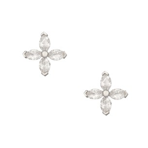 Ασημένια σκουλαρίκια Τετράφυλλα