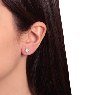 Ασημένια σκουλαρίκια Τετράφυλλα