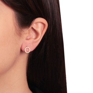 Ασημένια επίχρυσα σκουλαρίκια Κύκλοι