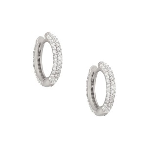 Ασημένια σκουλαρίκια huggies Κρίκοι 15mm