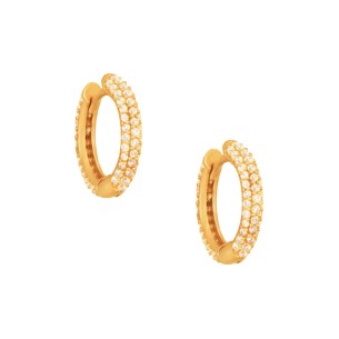 Ασημένια σκουλαρίκια huggies Κρίκοι 15mm