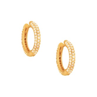 Ασημένια σκουλαρίκια huggies Κρίκοι 15mm