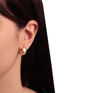 Ασημένια σκουλαρίκια huggies Κρίκοι 16mm