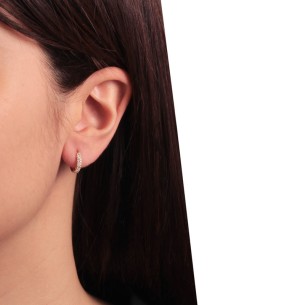 Ασημένια επίχρυσα σκουλαρίκια huggies Κρίκοι 11mm