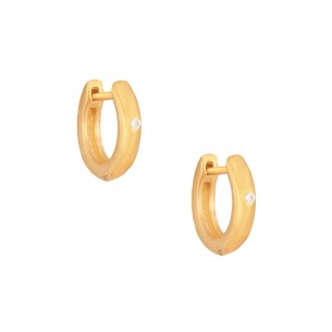 Ασημένια σκουλαρίκια huggies Κρίκοι 12mm