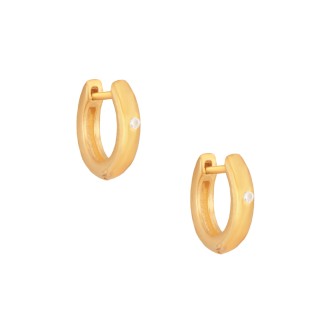 Ασημένια σκουλαρίκια huggies Κρίκοι 12mm