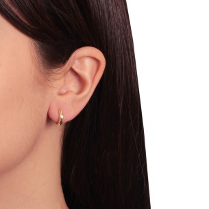 Ασημένια σκουλαρίκια huggies Κρίκοι 12mm