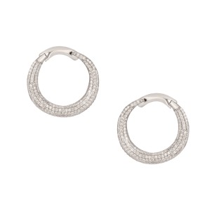 Ασημένια επιπλατινωμένα σκουλαρίκια Ημικύκλια